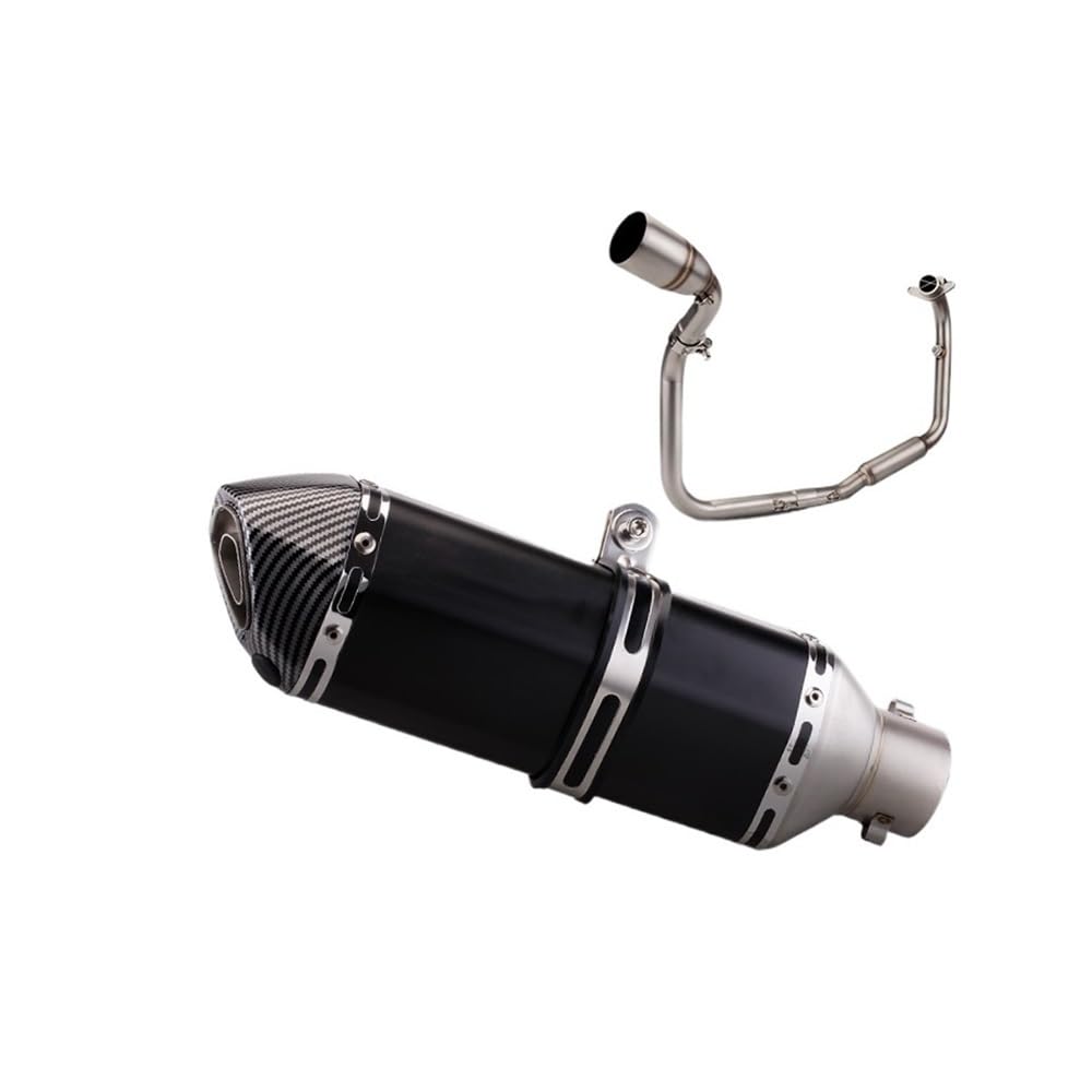 LDUTIU Vorderes Mittelverbindungsrohr Für Aufstecken Mit 370 Mm Schalldämpfer Modifizierter Motorrad-Komplettauspuff Für TNT 125 Für TNT 125 Auspuffrohr(Color B) von LDUTIU