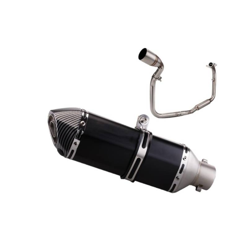 LDUTIU Vorderes Mittelverbindungsrohr Für Aufstecken Mit 370 Mm Schalldämpfer Modifizierter Motorrad-Komplettauspuff Für TNT 125 Für TNT 125 Auspuffrohr(Color B) von LDUTIU