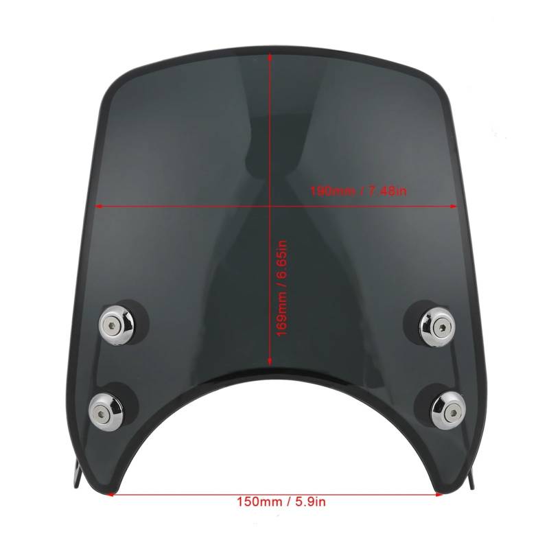 Motorrad Verkleidung Motorrad Windschutzscheibe PC Windabweiser Universal Für 5-7in Scheinwerfer Motorrad Teil von LDWPMFD