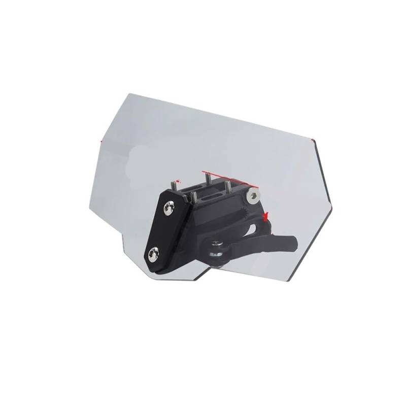 Motorrad Verkleidung Universal Motorrad Windschutzscheibe Verlängerung Einstellbare Spoiler Clamp-Auf Windschutzscheibe Windabweiser Für B&M&W von LDWPMFD