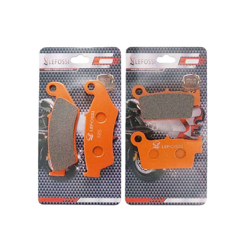LE LEFOSSI Motorrad Kohlefaser Bremsbeläge vorne hinten Für Kompatibel mit KX 250 F 2004-2014 KLX 450 R 2008-2014 KX 450 F 2006-2018 FA185F FA367R von LE LEFOSSI