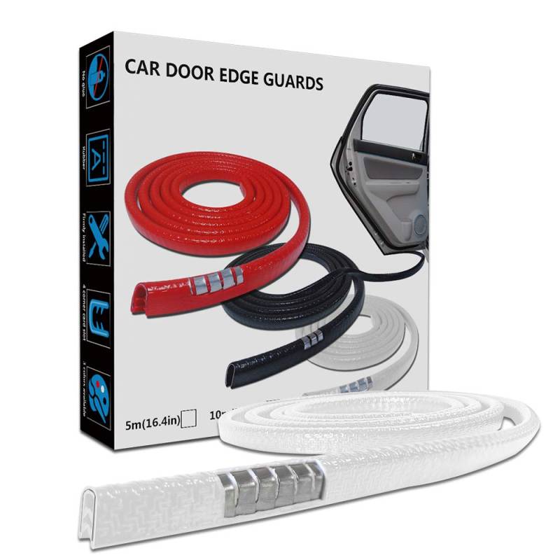 LEADTOPS Auto Tür Kanten Schutz, 16,4FT 5M U-Form Gummi Kanten Trimmen Autotürschutz, Weiße Farbe von LEADTOPS