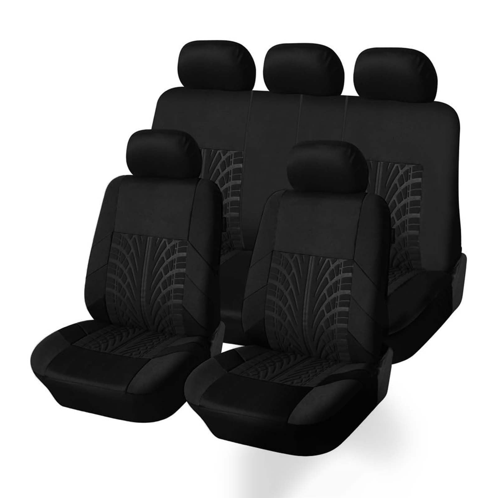 LECREA Autositzbezüge Sets für Audi Q2 GA 2016-2020, 5 Sitzer Sitzbezüge Sitzschutz Atmungsaktiv, Allwetter rutschfest Vorne Hinten Sitzschoner, Auto Zubehör,B Black von LECREA