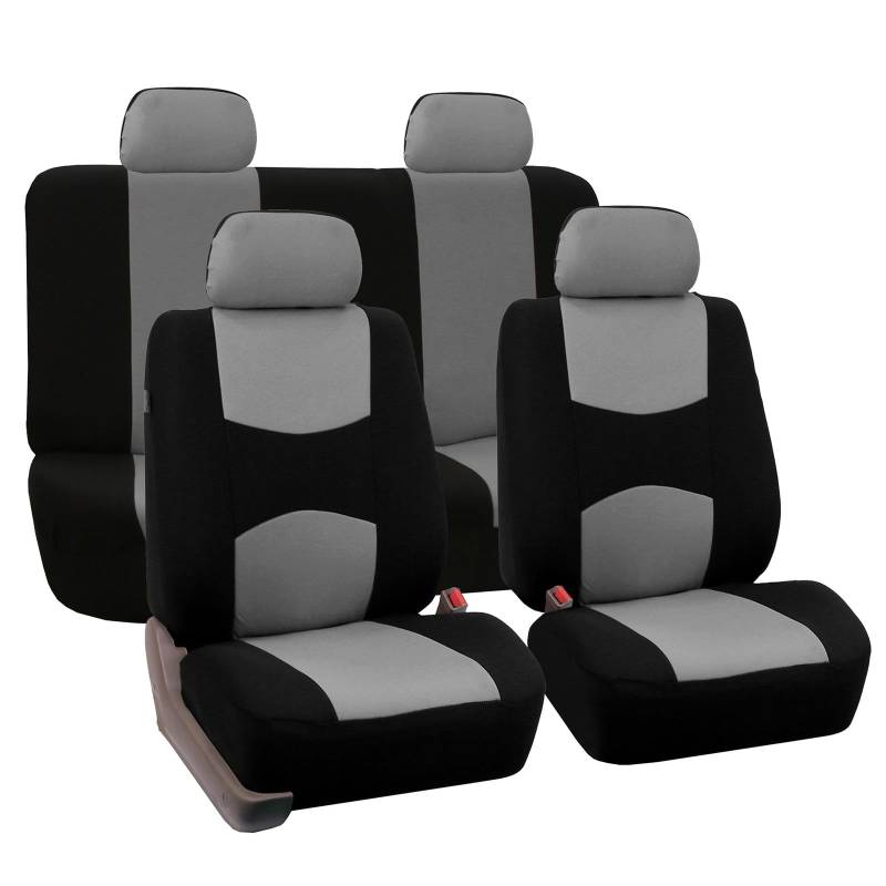LECREA Autositzbezüge Sets für Toyota RAV4 4.Generation 2013-2018, 5 Sitzer Sitzbezüge Sitzschutz Atmungsaktiv, Allwetter rutschfest Vorne Hinten Sitzschoner, Auto Zubehör,F Grey von LECREA