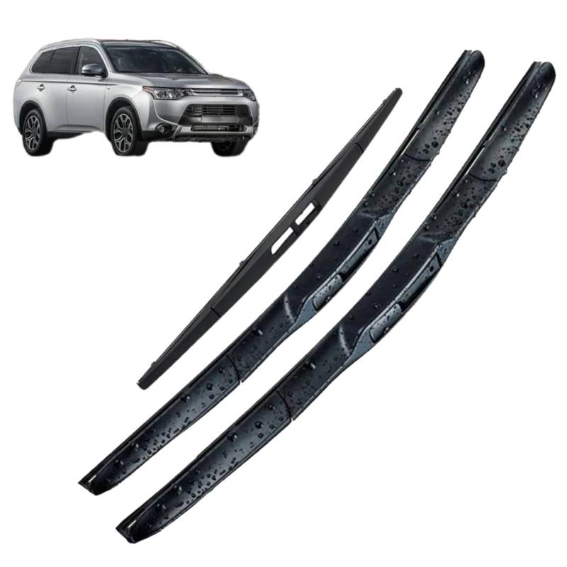 LECTY Scheibenwischer Scheibenwischerblätter Vorne Und Hinten Für Mitsubishi Outlander MK3 2013–2020, 26"+18"+12" Scheibenwischer Vorne von LECTY