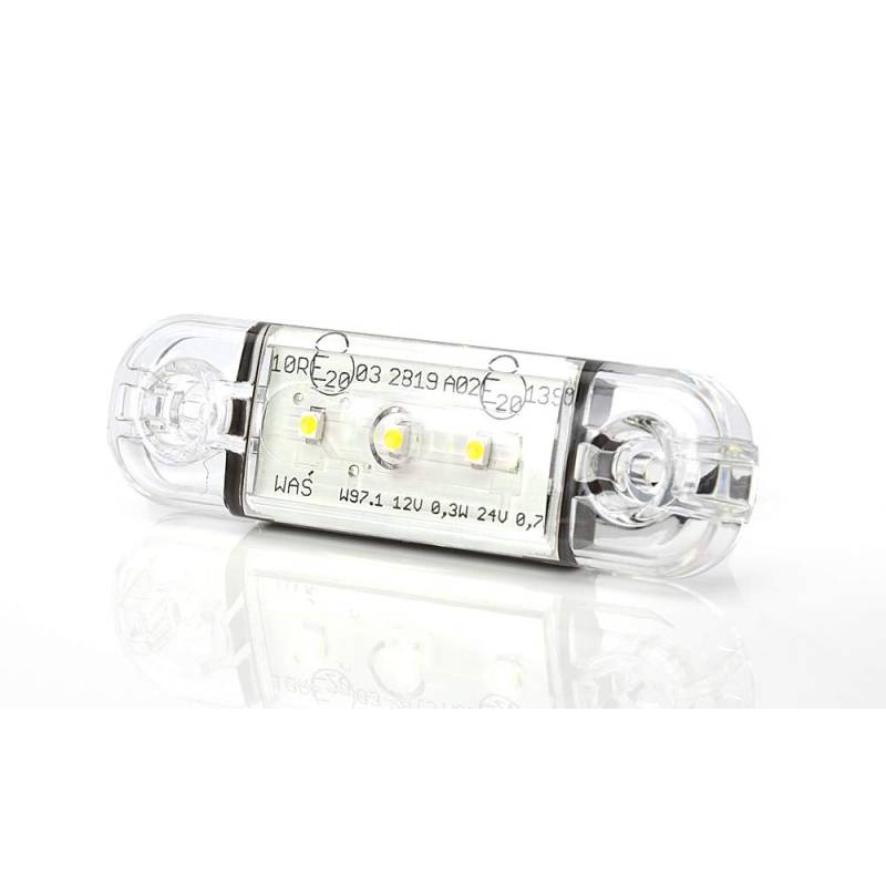 LED-MARTIN® 6er Sparset Umrissleuchte KLAR/ROT 12V/24V Begrenzungsleuchte Positionsleuchte dünn von LED-MARTIN