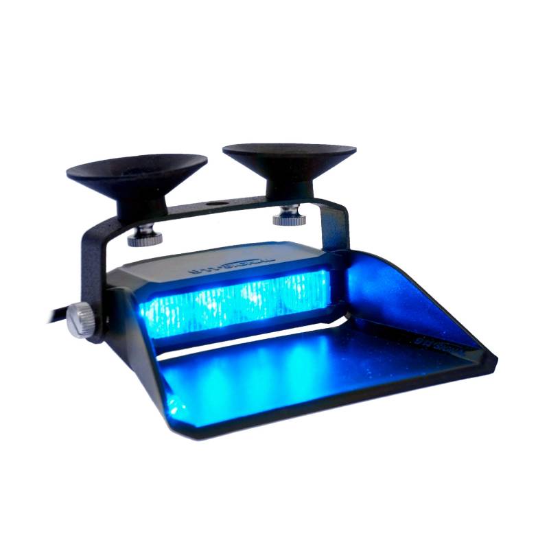 LED-MARTIN® S4 Straßenräumer – Lichtfarbe blau - für den professionellen Einsatz, ECE-R65 Typengenehmigung, Frontblitzer mit 19 Blitzmuster, 12V/24V, 3 Meter Anschlusskabel von LED-MARTIN