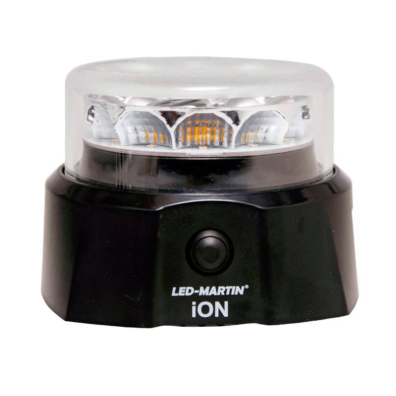 LED-MARTIN Akku Rundumleuchte iON - Magnetfuß - ECE-R65 klar/gelb von LED-MARTIN