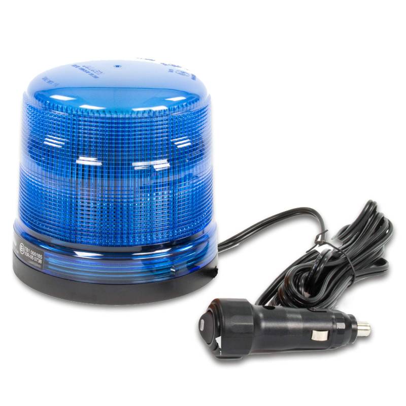 LED-MARTIN Rundumleuchte Sesto 11 Blitzmuster - blau - Magnetfuß - 12V 24V. Professionelle Kennleuchte, Warnleuchte, Blitzleuchte für den Einsatz im Straßenverkehr. von LED-MARTIN