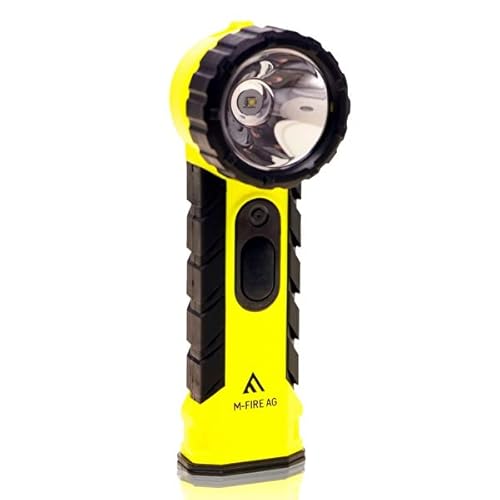 LED-MARTIN M-FIRE Feuerwehr Handlampe - GELB - Winkelkopf - Knickkopf - ATEX von LED-MARTIN