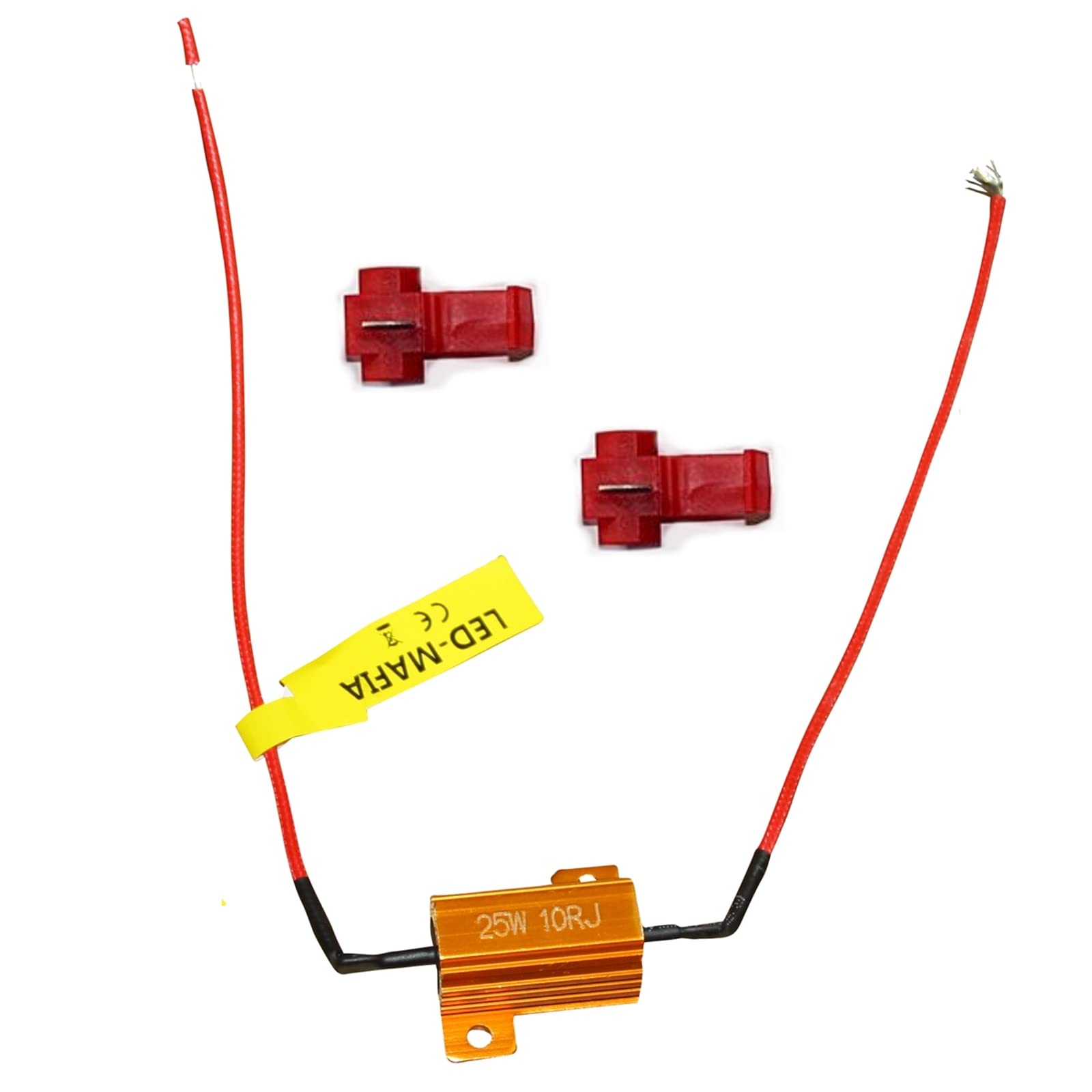 1 Widerstand Widerstände 25 Watt 10 Ohm / 50 Watt 6 Ohm für H1 H3 H7 H8 H11 HB4 LED Widerstände Kabel Miniblinker Blinker Kellermann Widerstand Wiederstand (25 Watt - 10 Ohm) von LED-Mafia