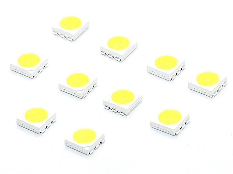 100x SMD LED 5050 Chip kalt HIGHPOWER - weiße SMD Diode White Blanch Diodes blau weiß rot stück (grün) von LED-Mafia