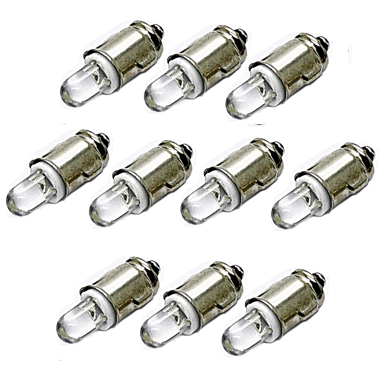 LED-Mafia 10x BA7S - 12V - weiß blau rot grün gelb - Halogen Tachobeleuchtung Tacho Instrumentenbeleuchtung Cockpit (gelb) von LED-Mafia