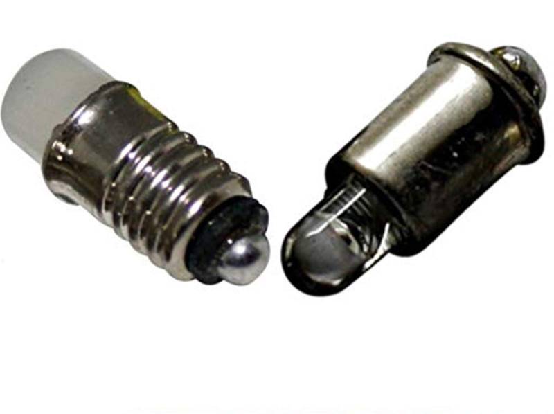 10x MS4 oder E5,5 LED Lampen - 10V bis 22V Modellbahn Modellbau warmweiß (E5,5) von LED-Mafia