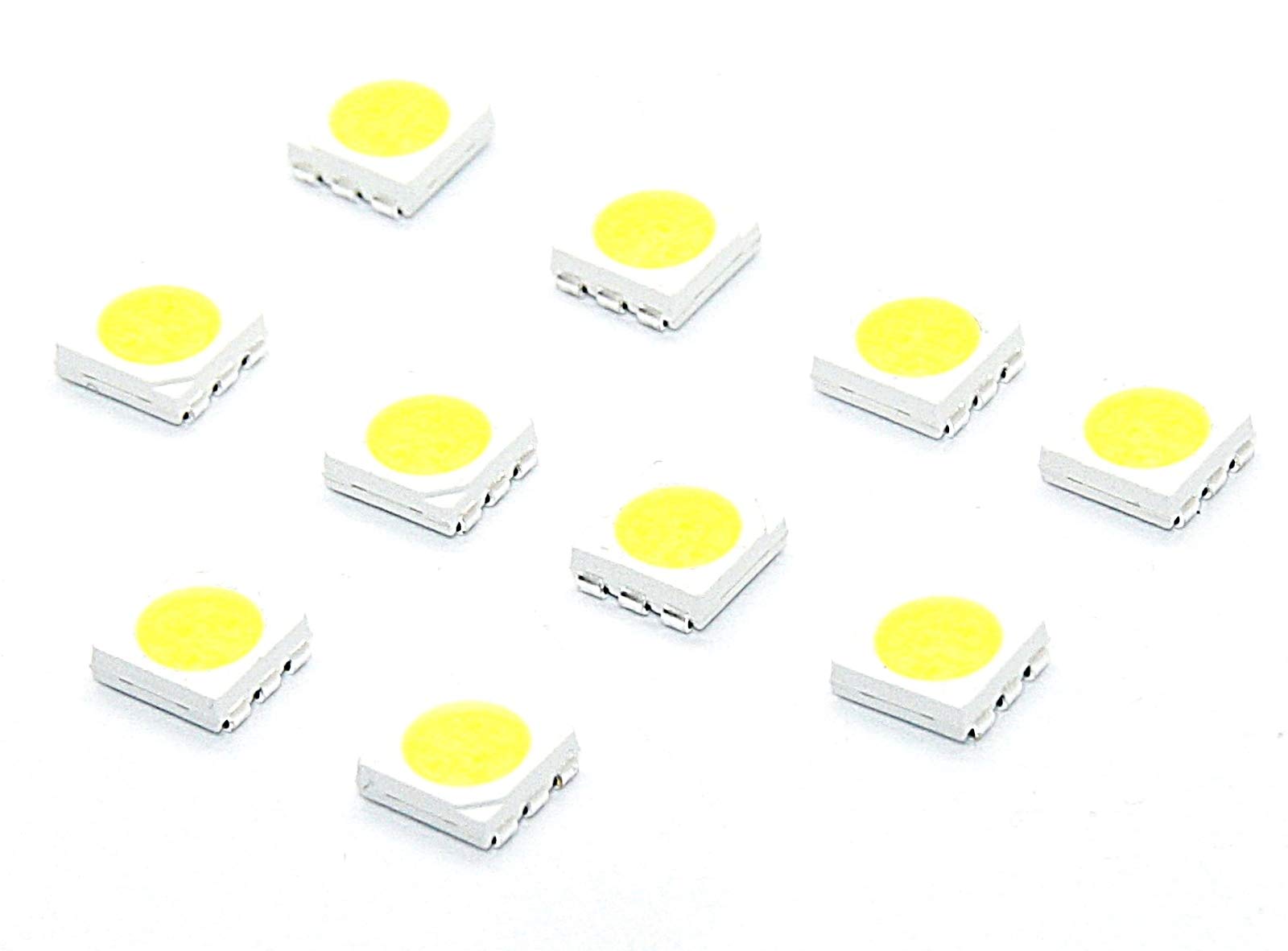 10x SMD LED 5050 Chip kalt HIGHPOWER - weiße SMD white blanch Diodes blau weiß rot stück (weiß) von LED-Mafia