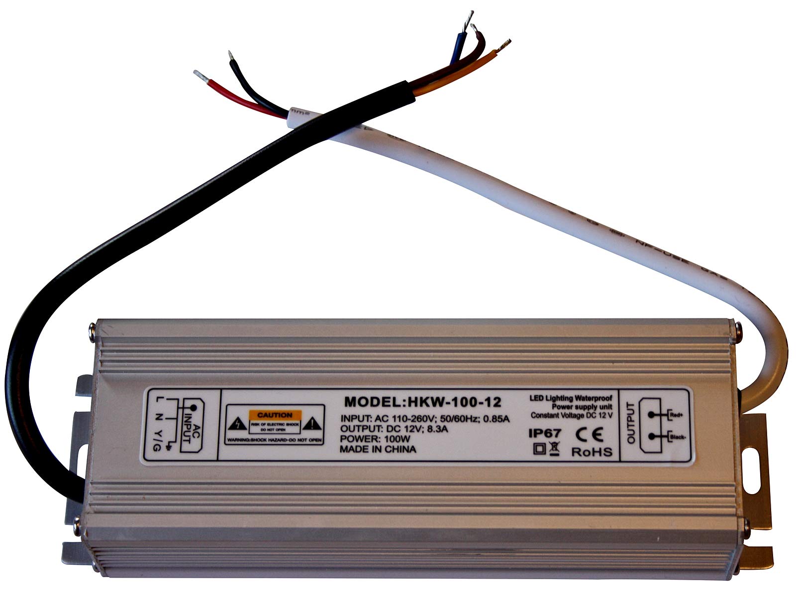 20W-150W 12V DC LED Stromversorgung Netzteil - Travo Transformator Wasserdicht IP 67 Stripe (100 Watt) von LED-Mafia