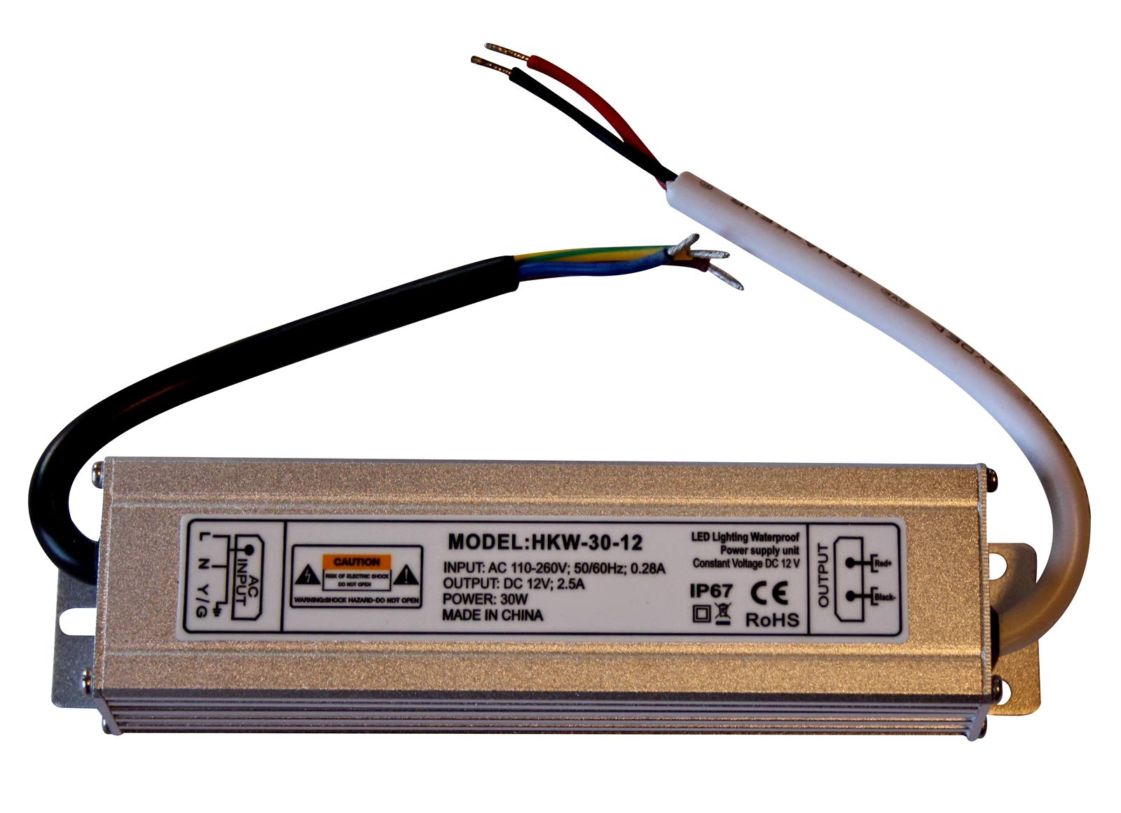 20W-150W 12V DC LED Stromversorgung Netzteil - Travo Transformator Wasserdicht IP 67 Stripe (30 Watt) von LED-Mafia