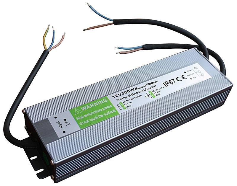 20W-300W 12V DC LED Stromversorgung Netzteil - Travo Trafo Transformator Wasserdicht IP 67 Stripe (300 Watt) von LED-Mafia