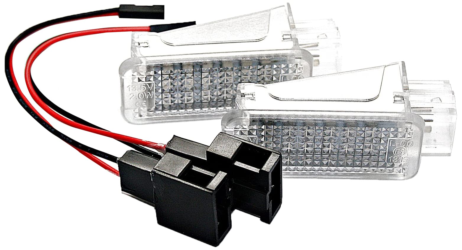 2X LED Module Fußraumbeleuchtung - weiß Blau rot SMD Modul Fußraum Set 1 (grün) von LED-Mafia