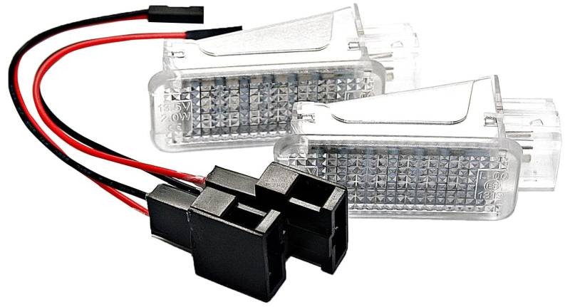 2X LED Module Fußraumbeleuchtung - weiß Blau rot SMD Modul Fußraum Set 12 (blau) von LED-Mafia