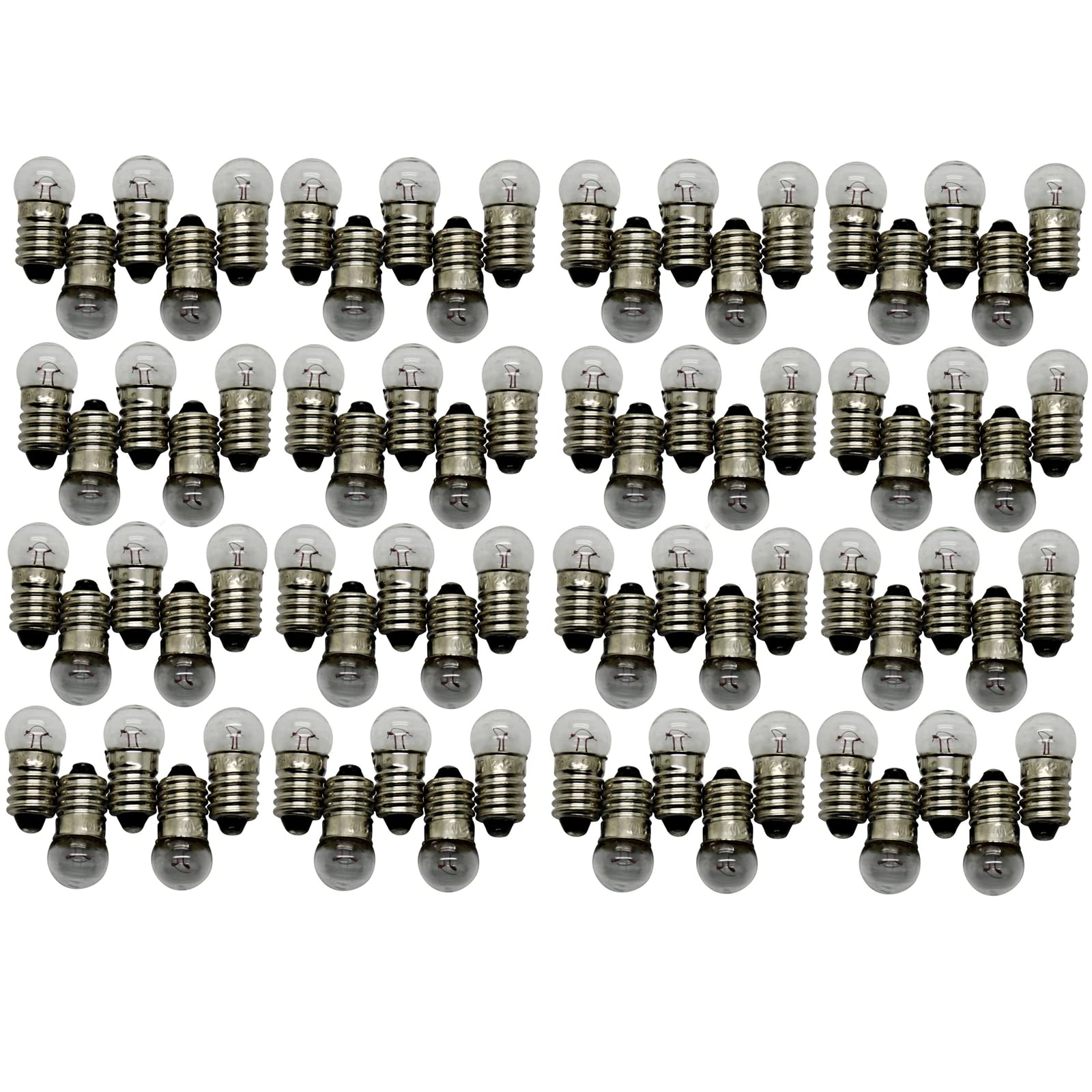 LED-Mafia 12V 3W DC 2X 10x 100x E10 0.3A warmweiß weiße Birnen Glühlampe Schraubgewinde (100) von LED-Mafia