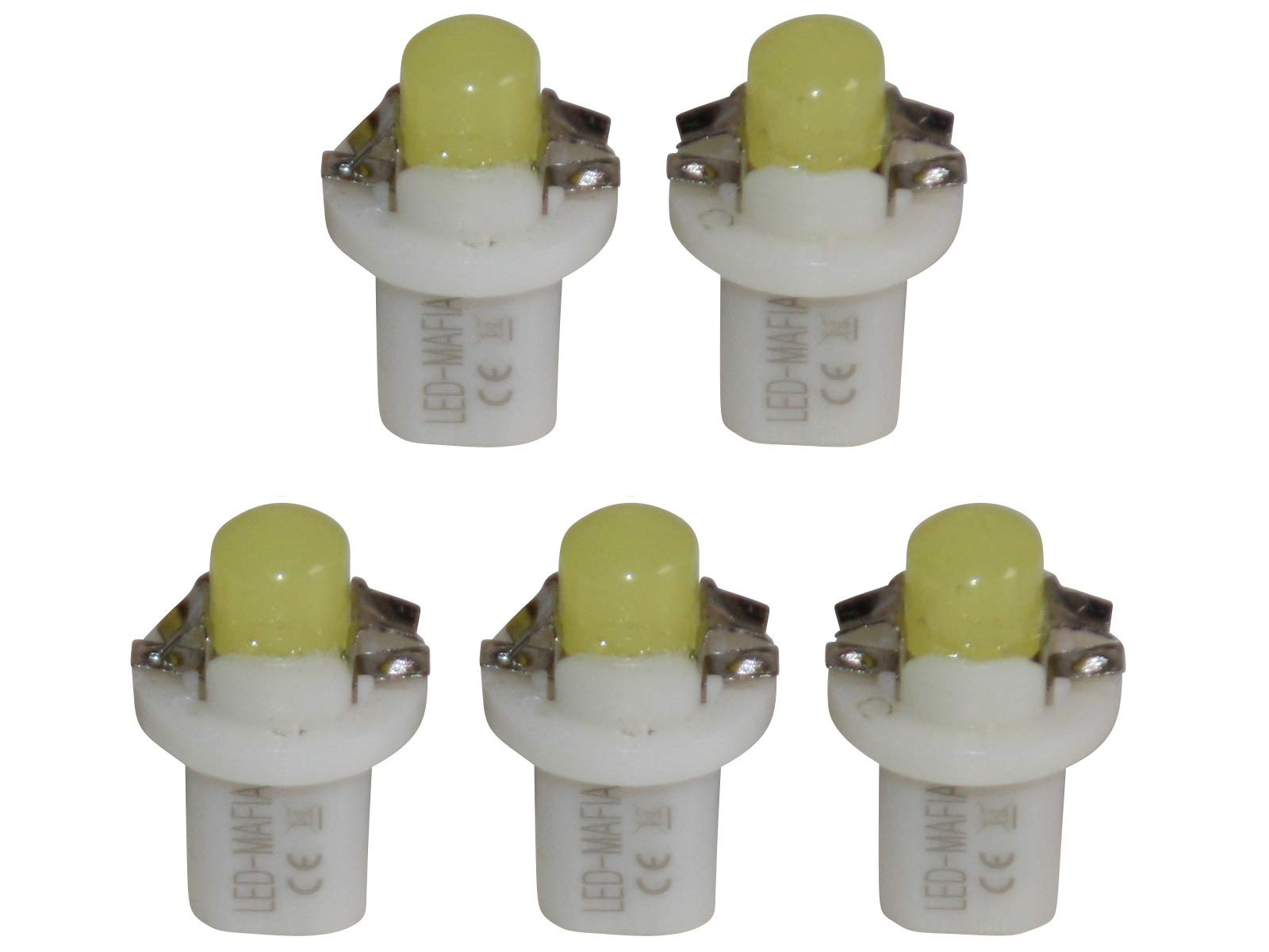LED-Mafia 5X Halogen Tachobeleuchtung Cockpitbeleuchtung Set - weiß blau rot Cockpit (blau) von LED-Mafia