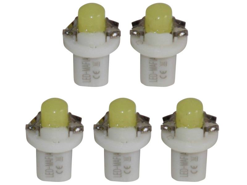LED-Mafia 5X Halogen Tachobeleuchtung Cockpitbeleuchtung Set - weiß blau rot Cockpit (blau) von LED-Mafia