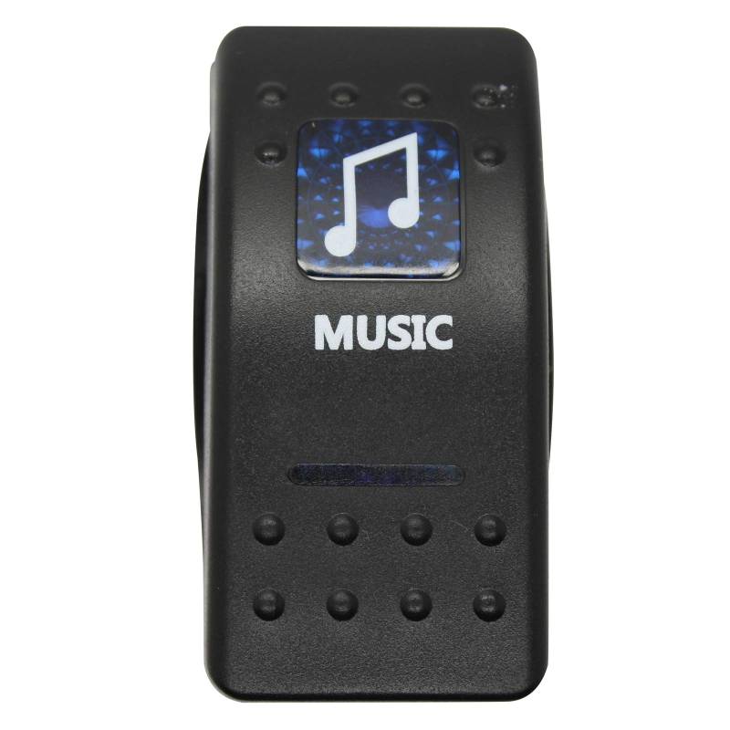 LED-Mafia Music Musik - Symbol Kippschalter Wippschalter Schalter Auto Boot KFZ LKW Licht 12V 24V von LED-Mafia
