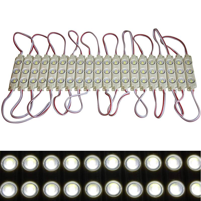 LED Module +- Netzteil - Tageslicht weiß 6500K - 12V - 3X 5730 SMD (100x ohne Netzteil) von LED-Mafia