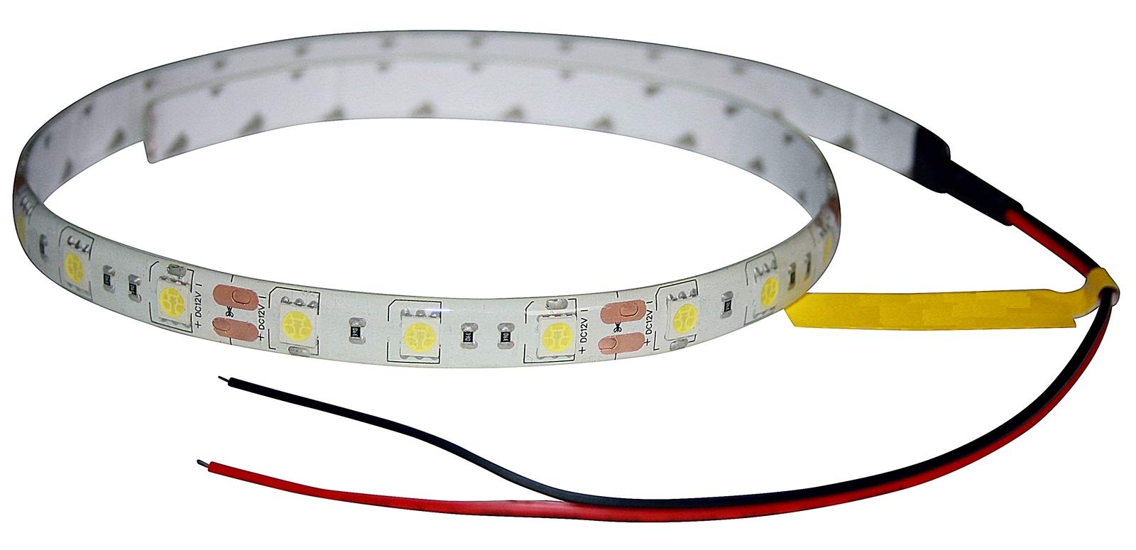 LED Stripe - weiß 30 cm / 50 cm SMD selbstklebend 12V Streifen Lichtstreifen Flexibel Lichtleiste Lichtband LED Leuchte (30cm) von LED-Mafia