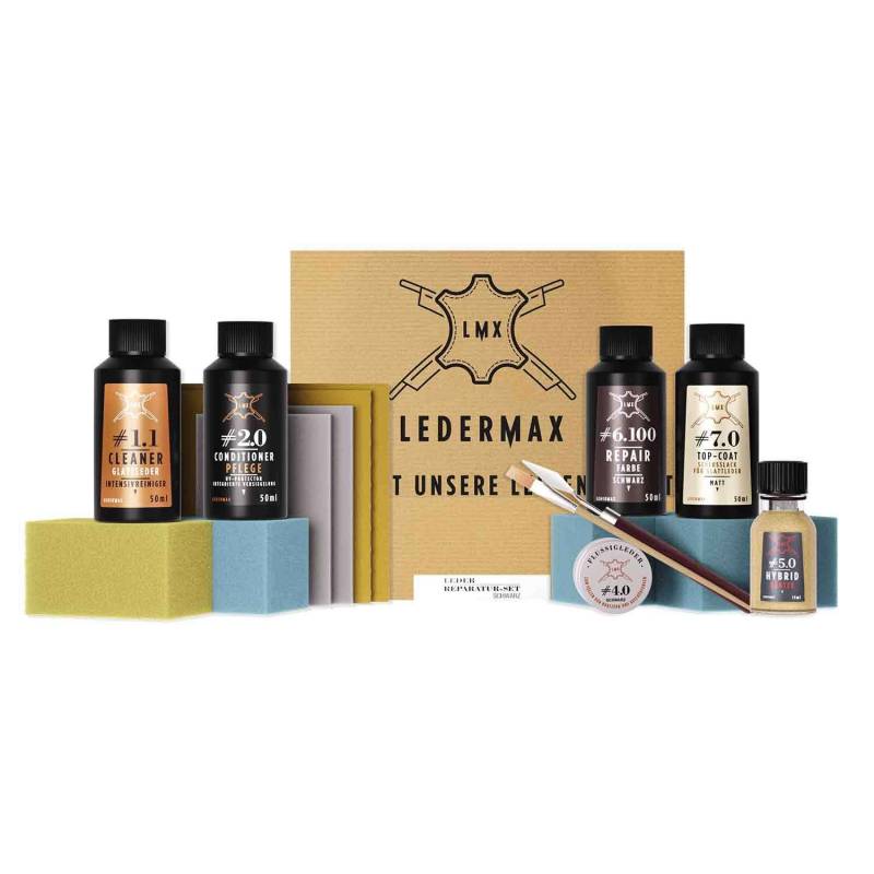 LMX Ledermax Leder Reparaturset Lenkrad & Sitzwange Schwarz von Ledermax