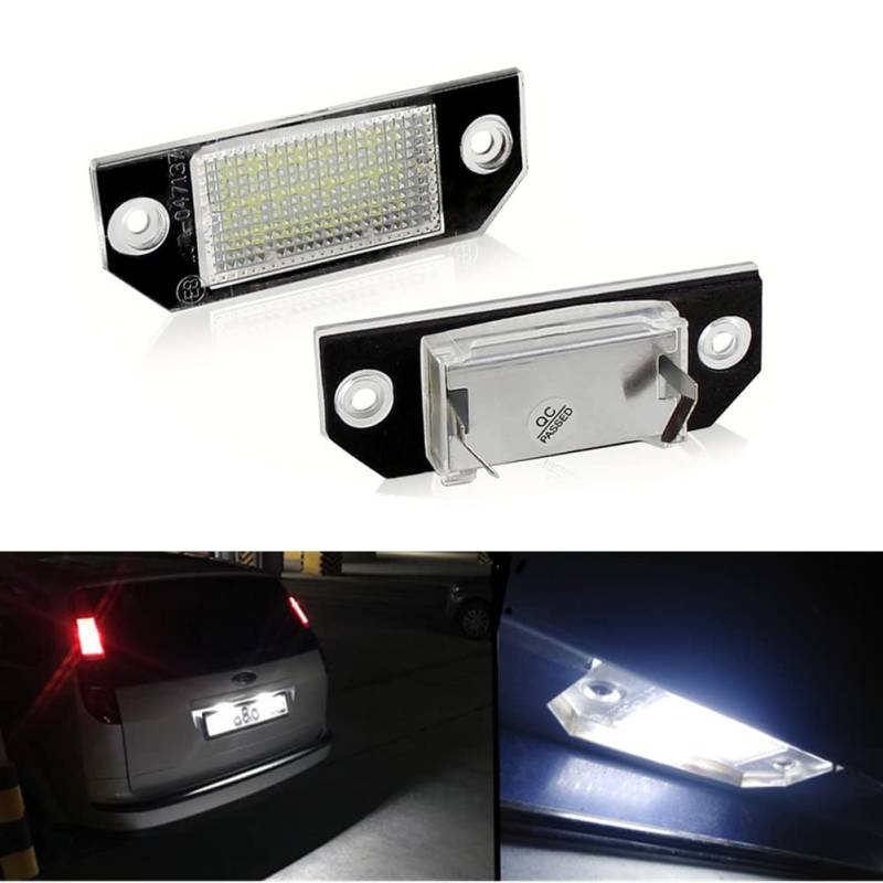 LEDFEWAG 2 Stück Auto Kennzeichenbeleuchtung Nummernschilder Licht kompatibel für Focus C-MAX MK2 2003-2008 von LEDFEWAG