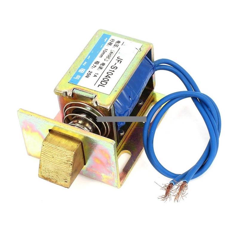 Electronic starter Jf-s1040dl DC 6 V 1A 10 mm 25N bingkai terbuka jenis Solenoid untuk kunci pintu listrik von LEDVXFSVY