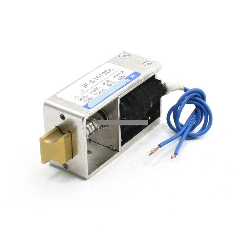Electronic starter Jf-s1670dl DC12V 400mA pembukaan bingkai 10 mm Stroke kekuatan 40N Solenoid untuk kunci pintu von LEDVXFSVY