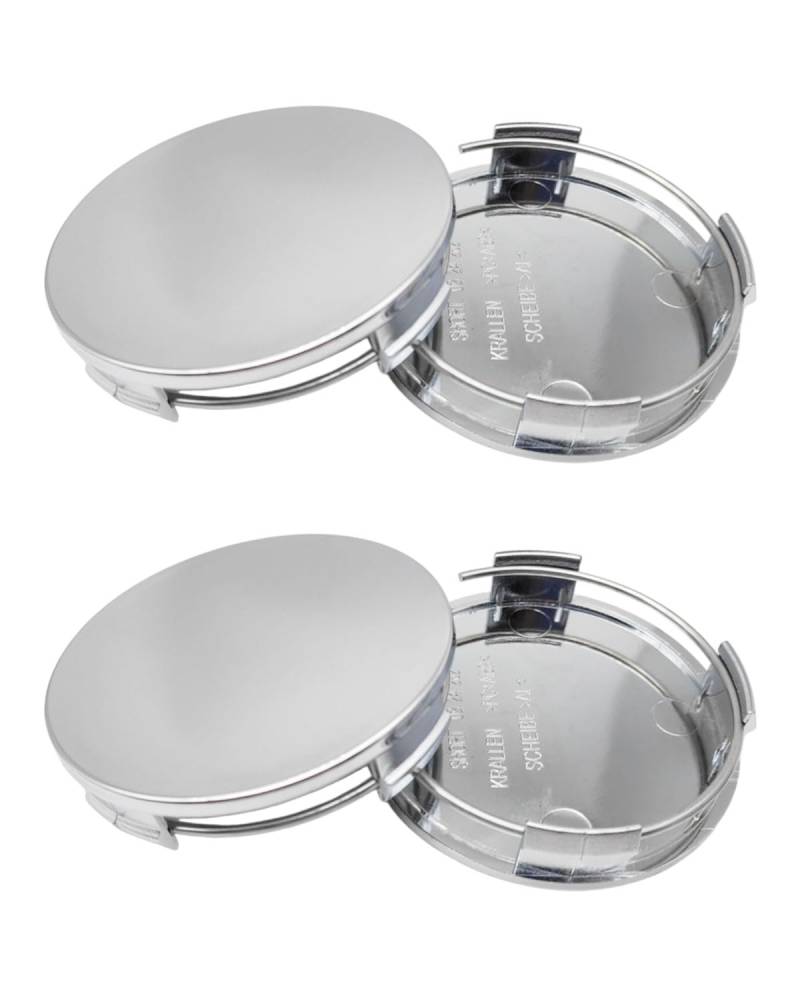 LEEQ 4 Stück Radnabenkappen Nabendeckel OD 65mm ID 60mm Radnabenabdeckung Nabenkappen Radnabendeckel Felgendeckel Felgenkappen, Argent von LEEQ