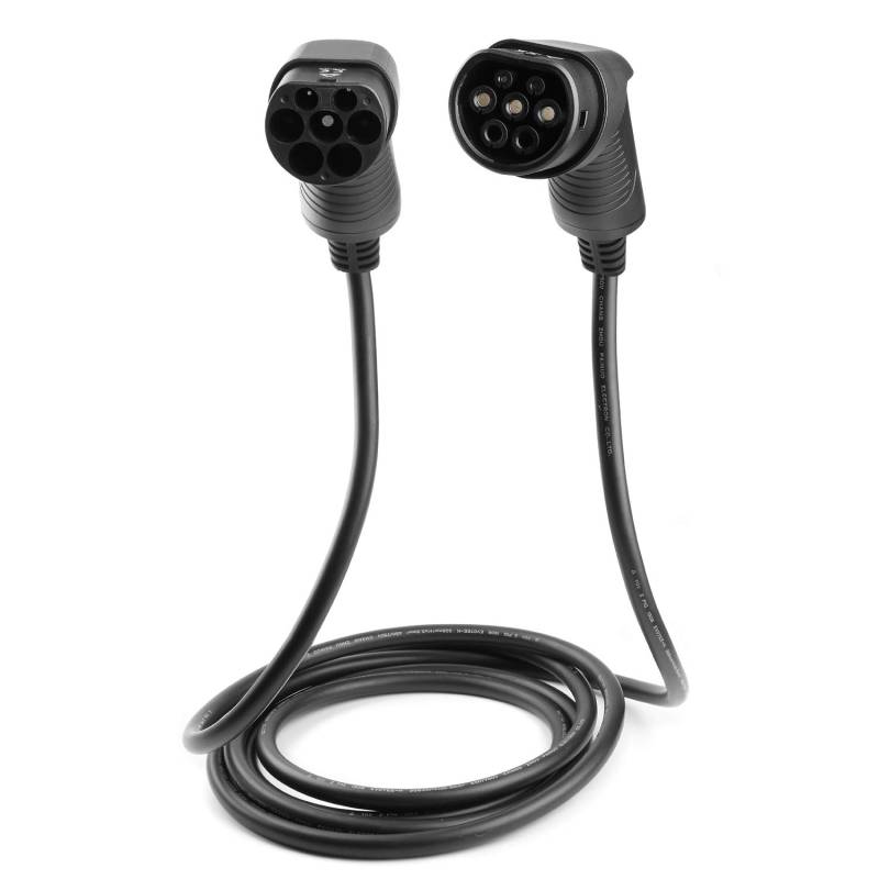LEFANEV Elektroauto Ladekabel 32A einphasig,5m Typ 2 zu Typ 2 (IEC 62196-2) Ladekabel, für Ladestation für EV-Ladegerät von LEFANEV