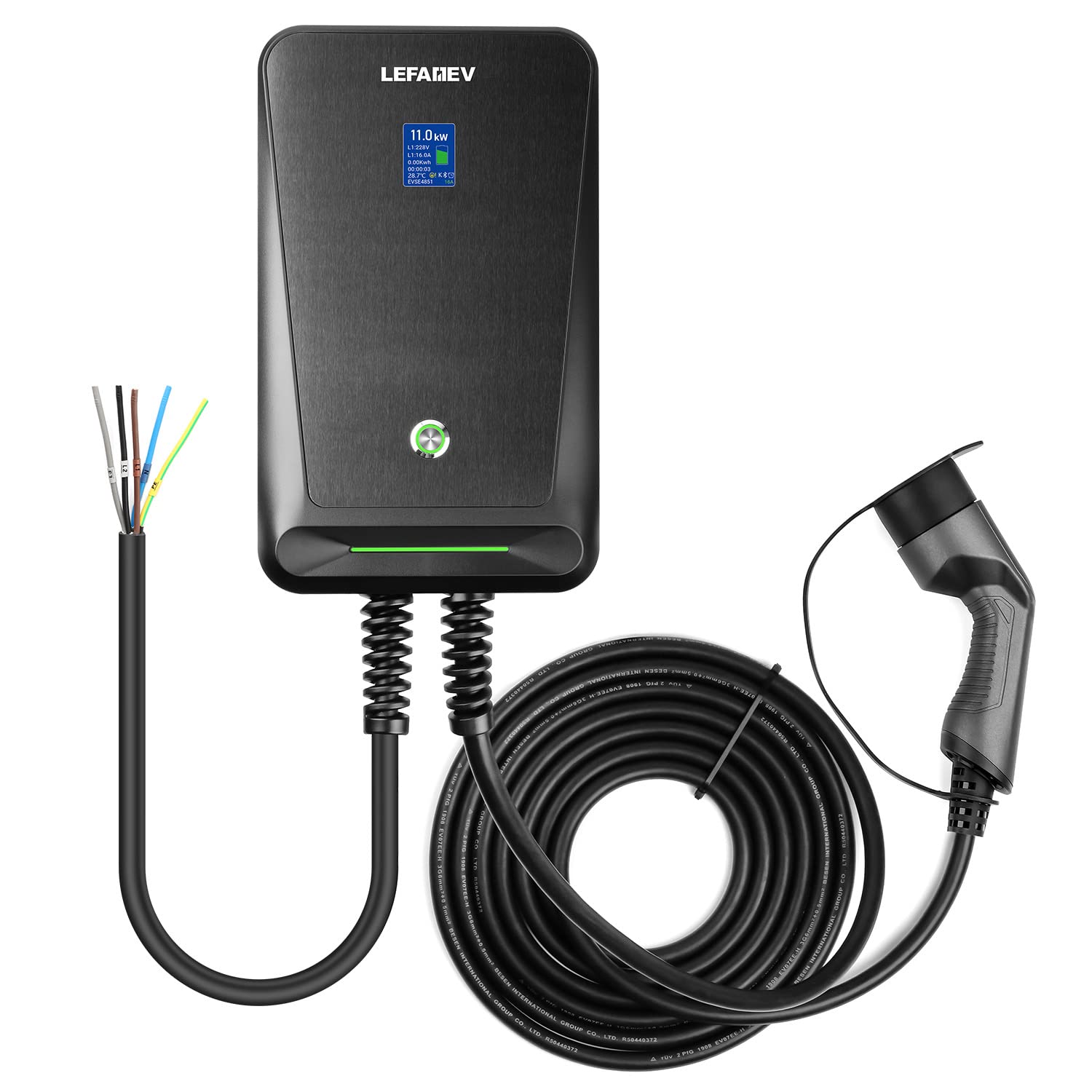 LEFANEV Typ 2 Ladekabel 11kw,Wallbox 16A mit Klarer LCD-Anzeige, IP65 wasserdichte Ladegerätbox, EV Ladegerät für Allen Elektrofahrzeugen EV PHEV LEFANEV Typ 2 Ladekabel 11kw,Wallbox 16A mit Klarer LCD-Anzeige, IP65 wasserdichte Ladegerätbox, EV Ladegerät für Allen Elektrofahrzeugen EV PHEV von LEFANEV