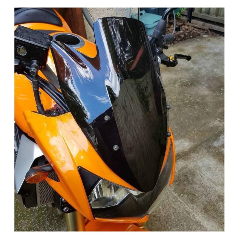 LEFEDA Motorrad Windschutzscheibe Double Bubble für Kawasaki Z1000 Z 1000 Z750 2003-2006, Schwarz, ABS-Kunststoff, Front von LEFEDA