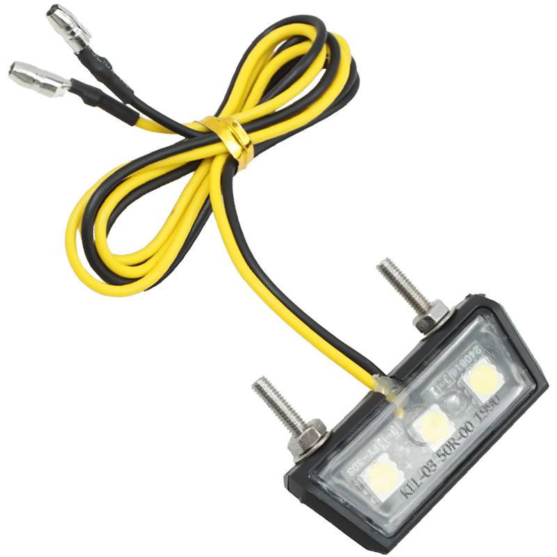 LEIBOCHAO Motorrad LED Kennzeichenbeleuchtung, 3 SMD LED Chip Mini Winzig Lampe, Nummernschildbeleuchtung, Auto Kennzeichen Beleuchtung, Kennzeichen Beleuchtung (weiß) von LEIBOCHAO