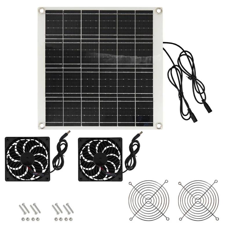 Solars Angetriebener Lüfterset 15W Für Gewächshäuser Hühner Coops Haustierhäuser Und Garage Mit IPX7 Wasserdicht von LEIDJGUN
