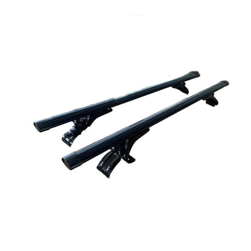 Dachträger 125CM 135CM Universal Auto Dach Racks Kit Keine Notwendigkeit Dach Reling Querträger Gepäck Träger Für Limousine Limousine Relingträger(135CM Black) von LEIFEIS