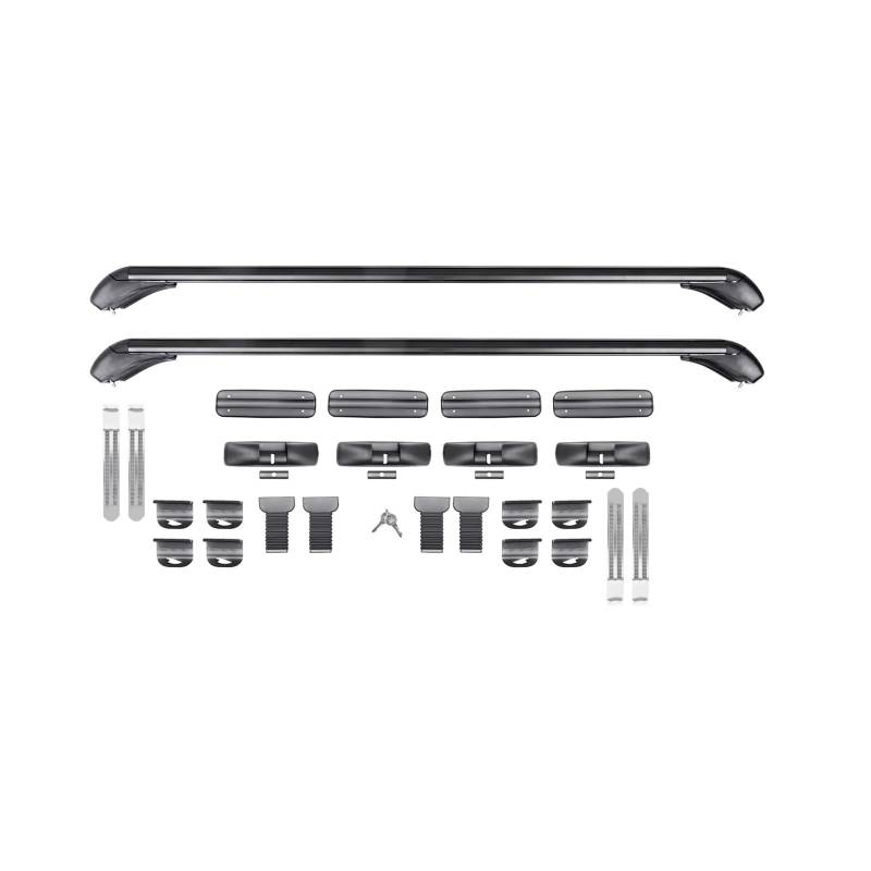 Dachträger 2 STÜCK Universal Aluminium Dachreling Querträger Autos Abschließbare Bars Rack Gepäckträger Max Belastung 75KG Relingträger von LEIFEIS