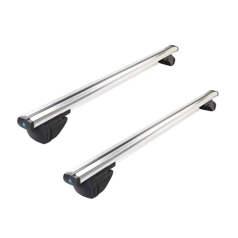 Dachträger 2-teiliges Universal-wasserdichte Top-Taschen-Aufbewahrungsgepäck-Unterstützung SUV-Dachgepäckträger-Gepäck Auto 120 cm 130 cm Relingträger(2piece 130cm White) von LEIFEIS