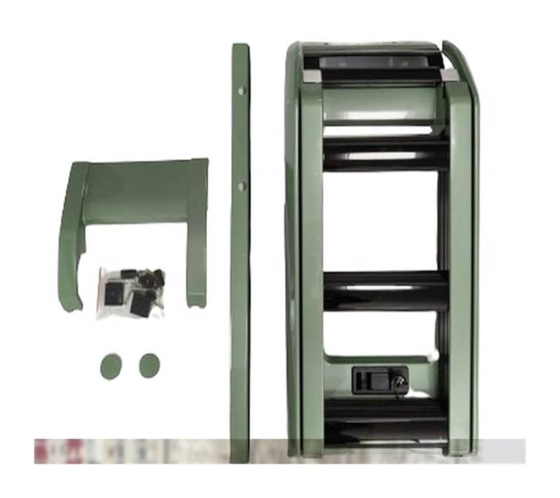 Dachträger Für Defender 110 L851 2020-2022 2023 2021 2024 Faltbare Heb-Leiter Dach Rack Zugang Relingträger(Grasmere Green) von LEIFEIS