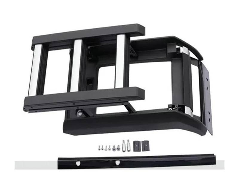Dachträger Für Defender 110 L851 2020-2022 2023 2021 2024 Faltbare Heb-Leiter Dach Rack Zugang Relingträger(Silver Black) von LEIFEIS