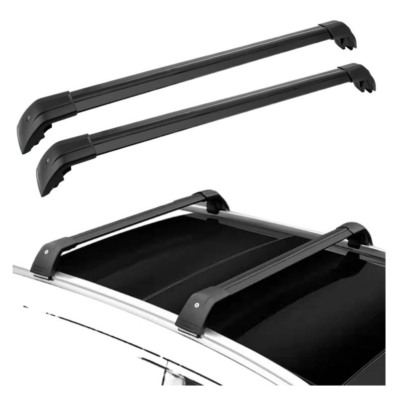 Dachträger Für GWM Für HAVAL H6 2022-2024 Dachrelingträger Querstangen Querstangen Abschließbar Aluminiumlegierung 2 STÜCK Relingträger(Schwarz) von LEIFEIS