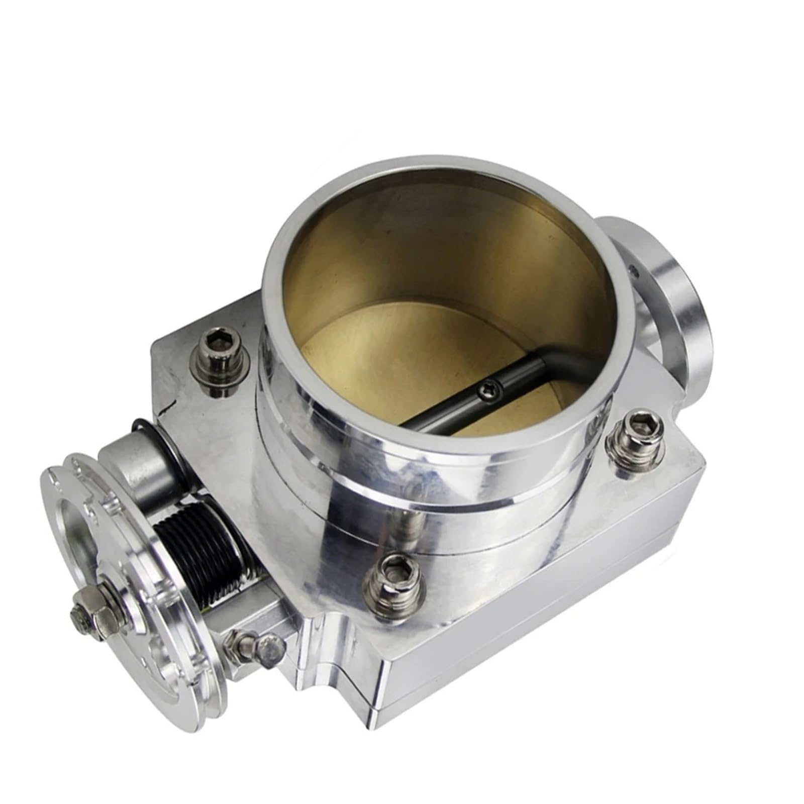 Drosselklappe 65MM 70MM 80MM 90MM DROSSELKLAPPENGEHÄUSE Leistung ANSAUGKRÜMMER Billet Aluminium HOHER DURCHFLUSS Luftversorgung(65MM Silver) von LEIFEIS