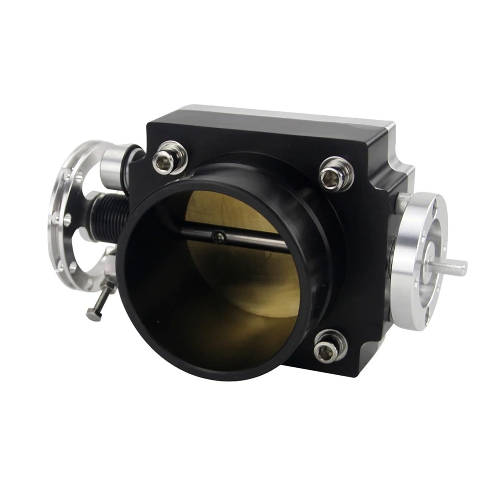 Drosselklappe 65MM 70MM 80MM 90MM DROSSELKLAPPENGEHÄUSE Leistung ANSAUGKRÜMMER Billet Aluminium HOHER DURCHFLUSS Luftversorgung(70MM Black) von LEIFEIS