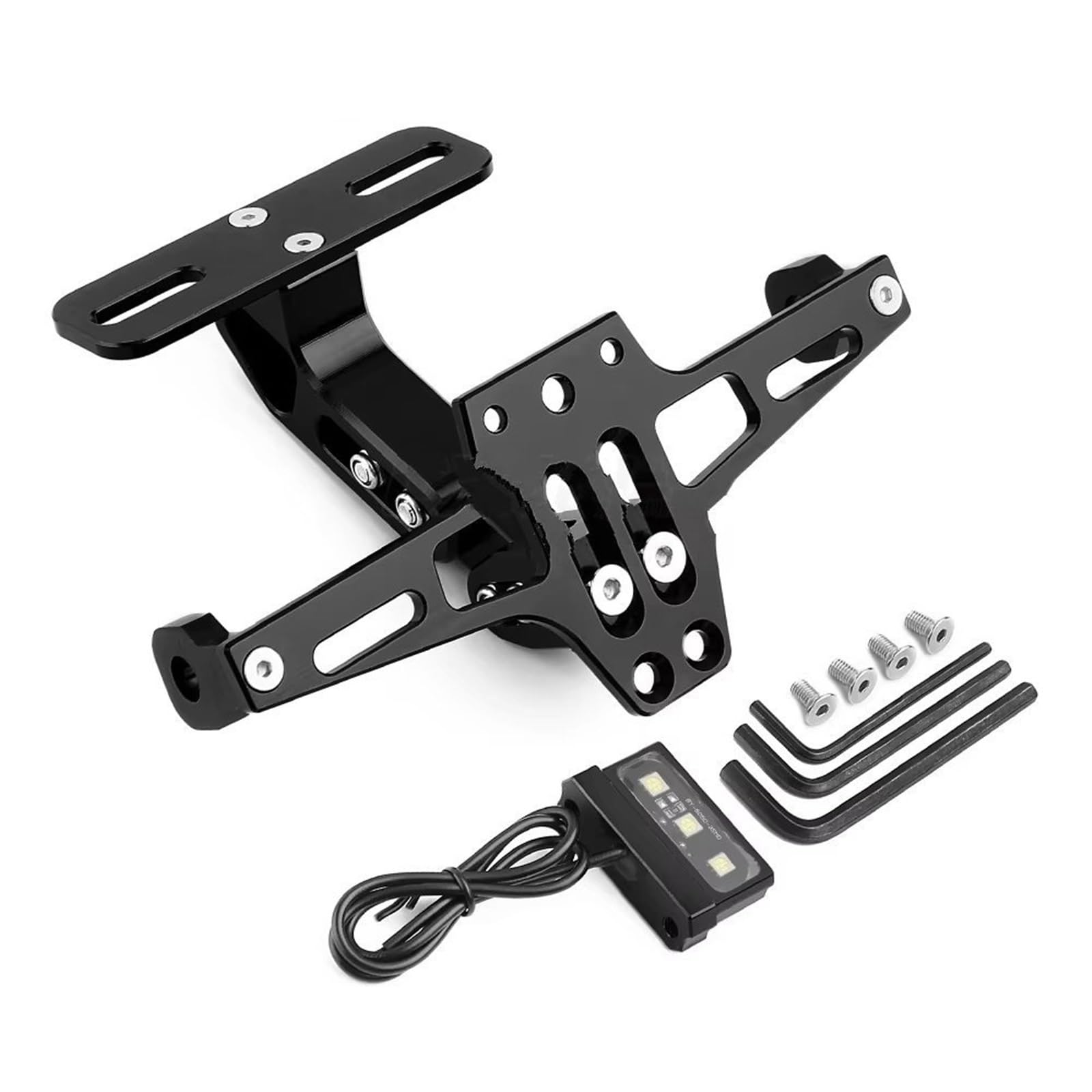 Heckablage für Suzuki SV650 1999 2000 2001 2002 2003 2004 2005–2012 Motorrad-Kennzeichenhalterung Kennzeichenhalter Rahmennummer für Kotflügel-Eliminator (schwarz) von LEIFEIS