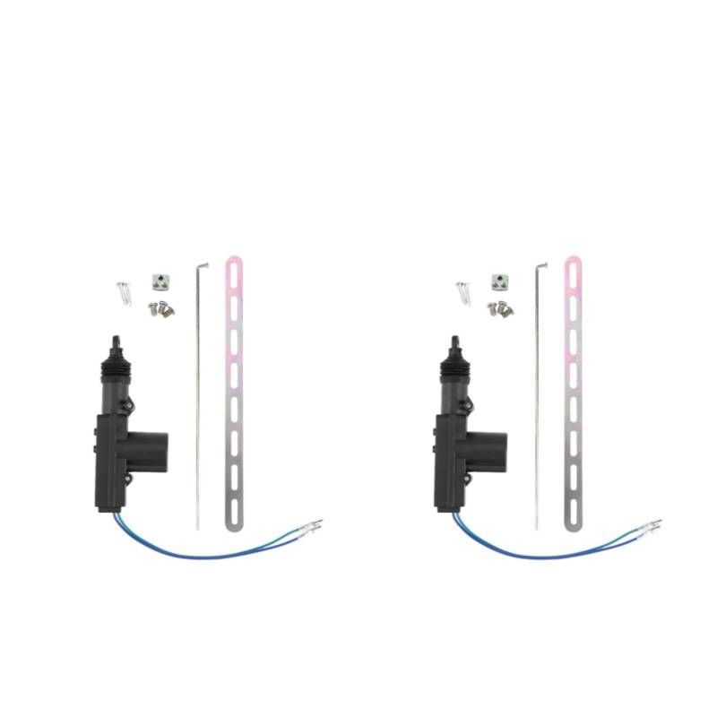 Heckklappenschloss 2/5-Draht-Universal-Auto-Elektro-Fernbedienungs-Zentralverriegelungsantrieb Automatisches 12V Hochleistungs-Verriegelungssystem Einzelpistolen-Typ-Kit Türschloss Heckklappe(2 Wire 2 von LEIFEIS